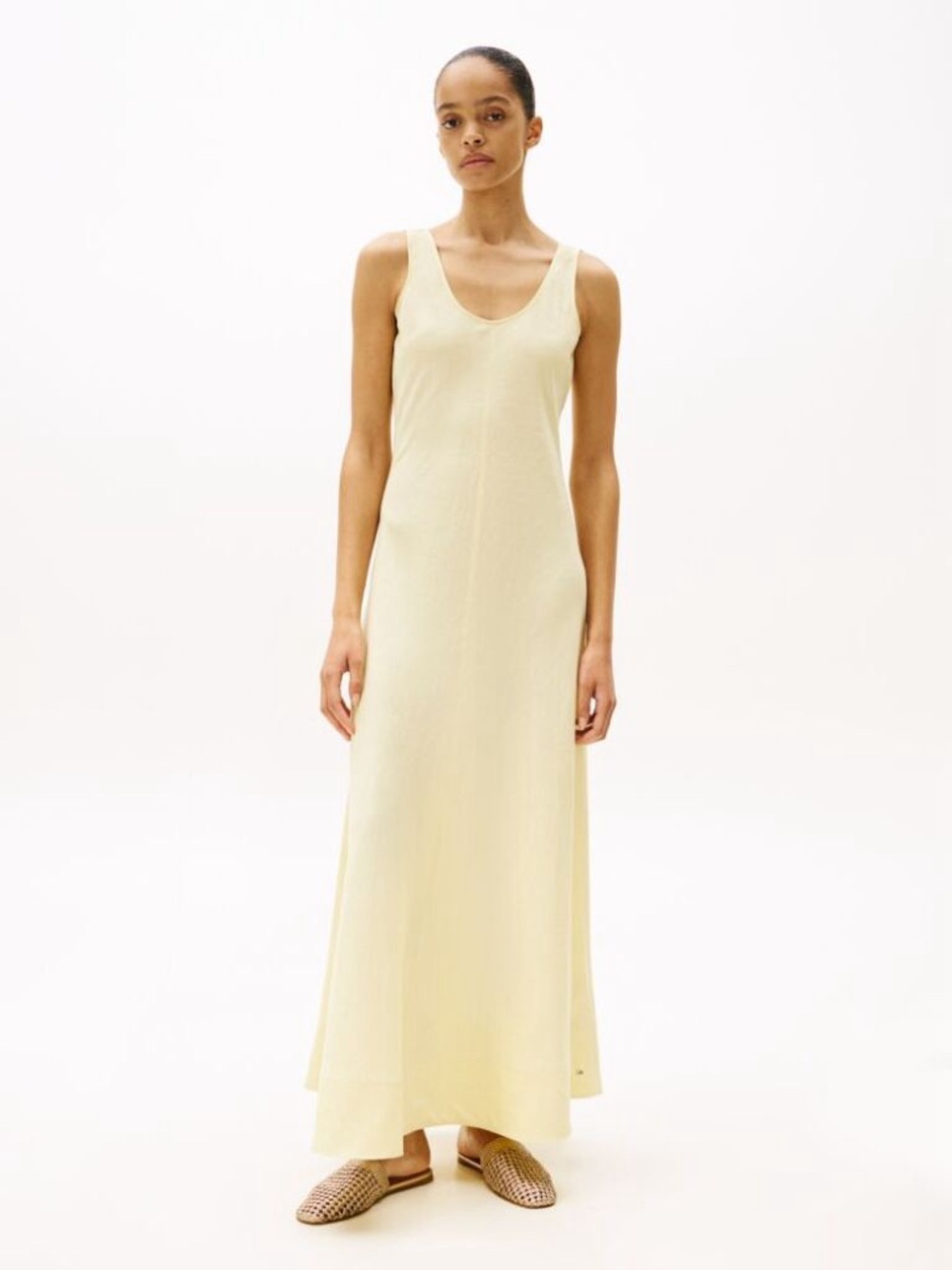 Tommy Hilfiger Linen Blend Scoop Maxi Dress NWT